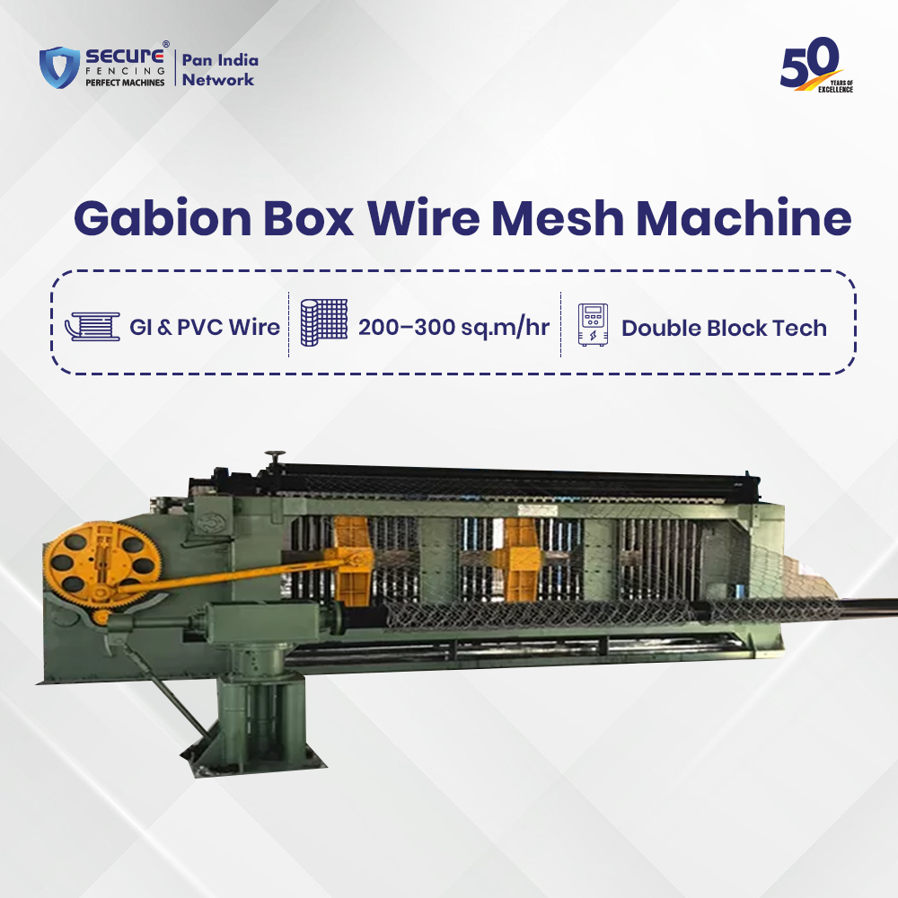Gabion Box Wire Mesh Machine - Hi Speed 250 - 300 sq mtr – Secure Fencing