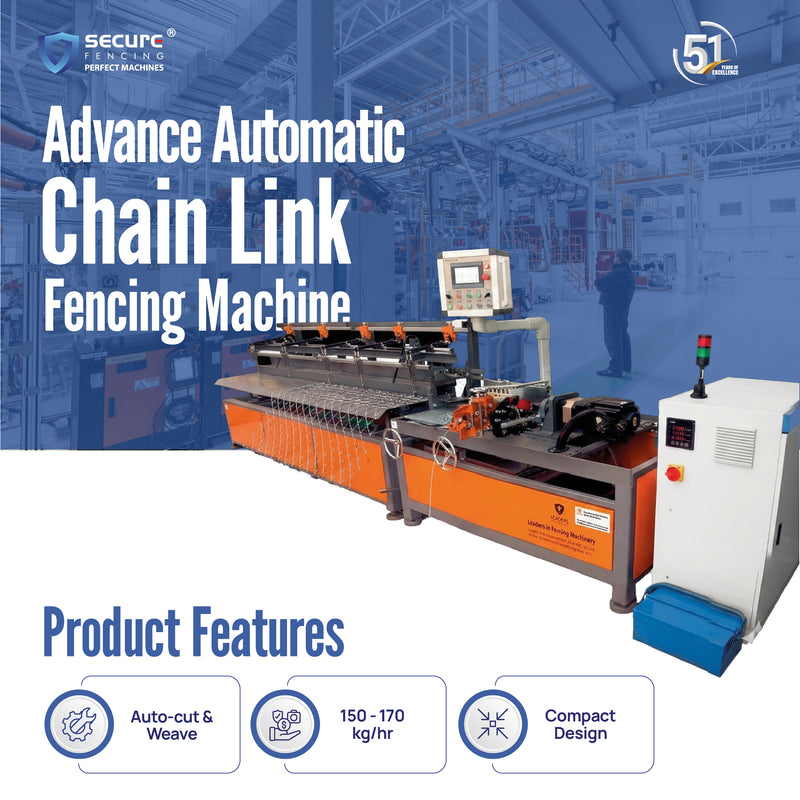 Advanced Semi-Automatic Chain Link Fencing Machine in Gujarat