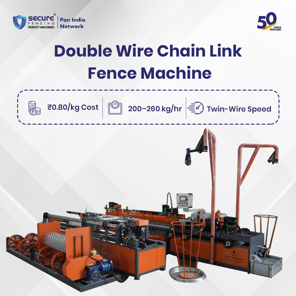 Double Wire Chain Link Machine - 1 Labor - 250 kg/hr output – Secure ...
